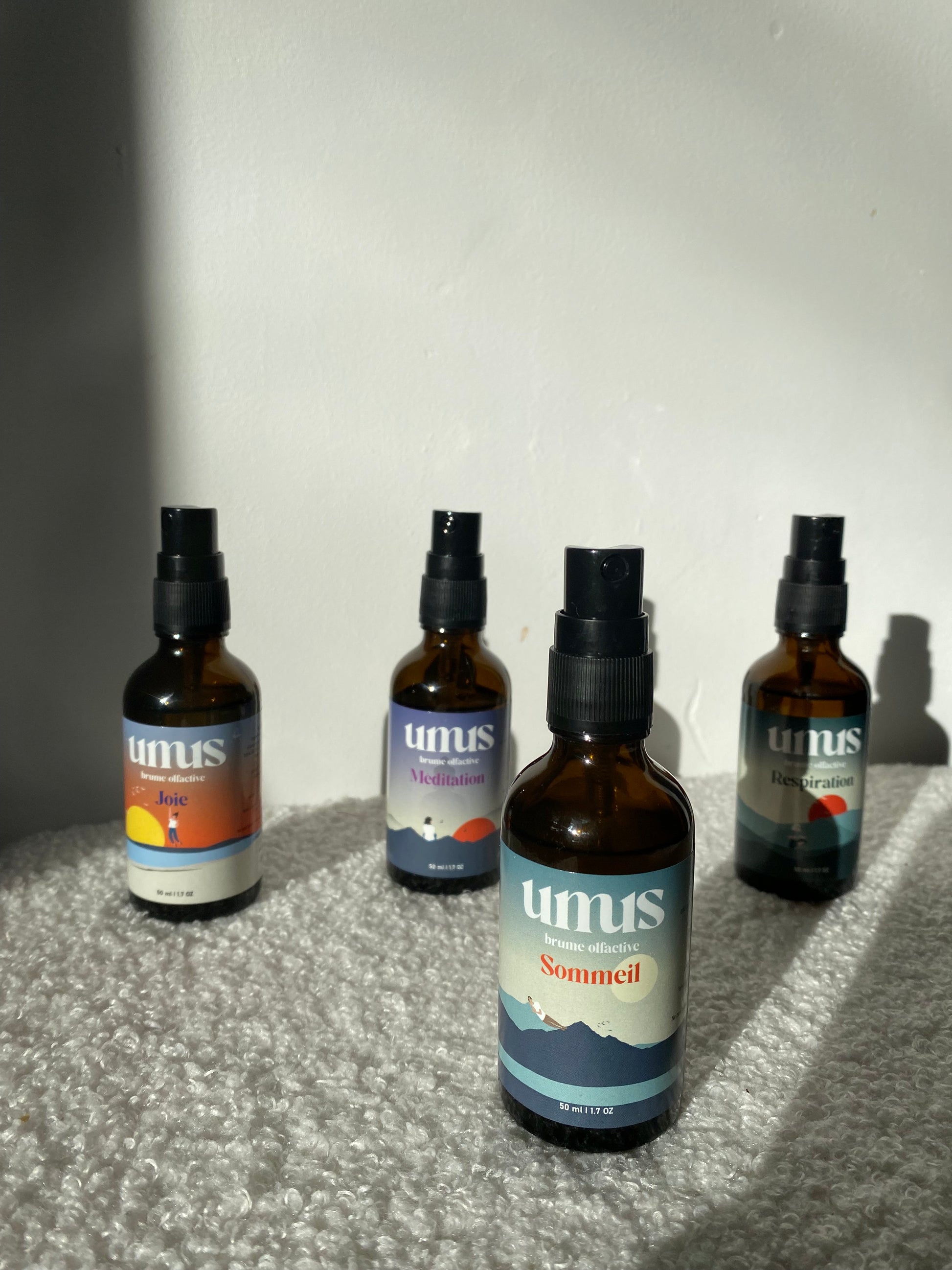 4 parfums d'ambiance sommeil joie méditation respiration